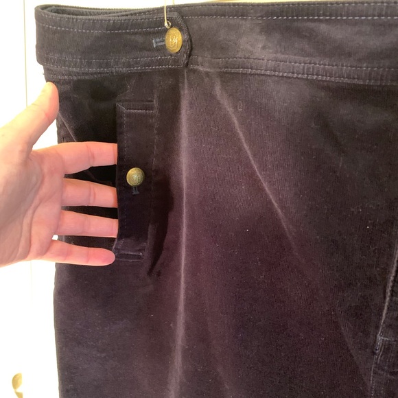 COPY - Talbots navy corduroy skirt with side pockets - Picture 3 of 6